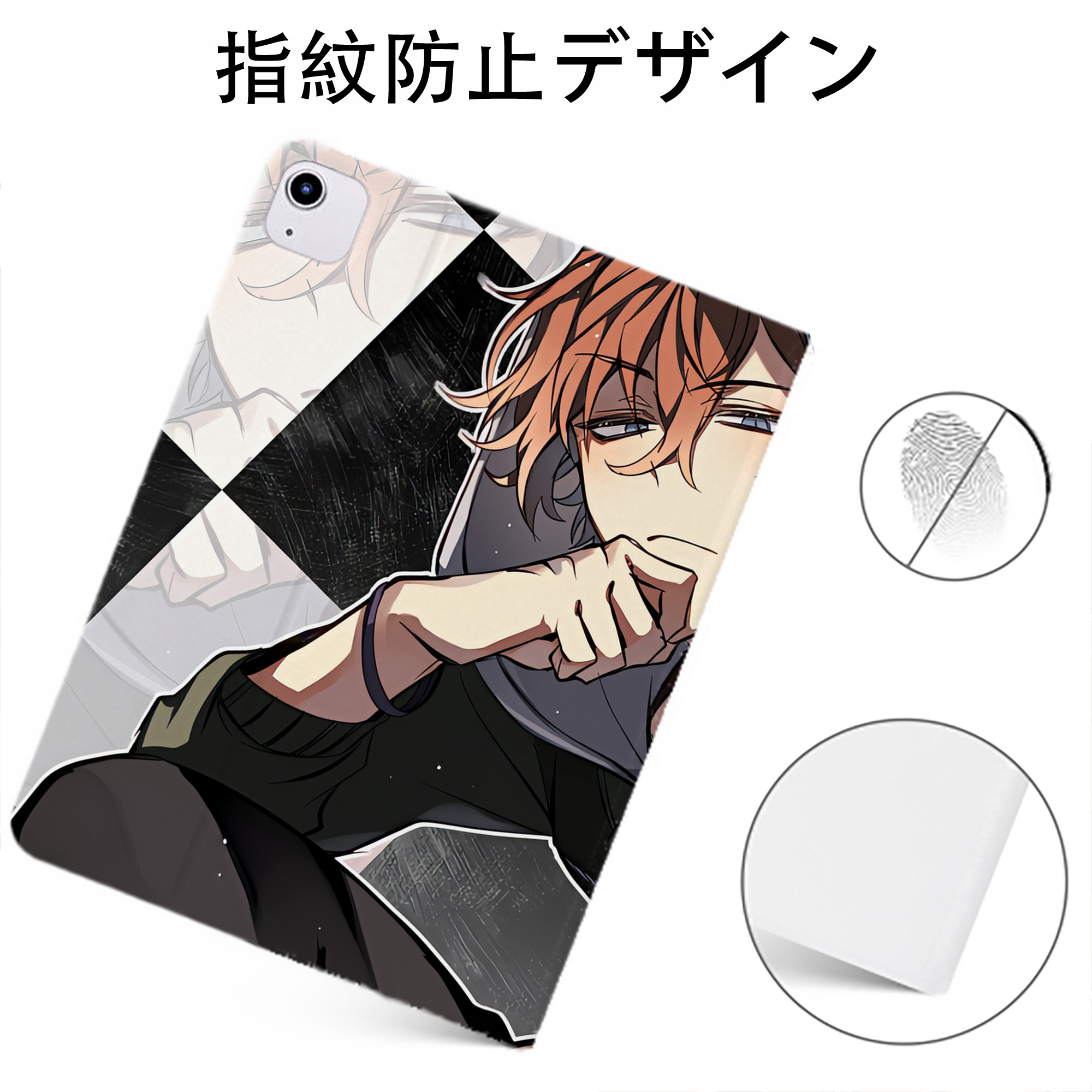 （画像用） 文豪ストレイドッグス Bungo Stray Dogs IPadケース ペンホルダー付き ブックスタイルデザイン